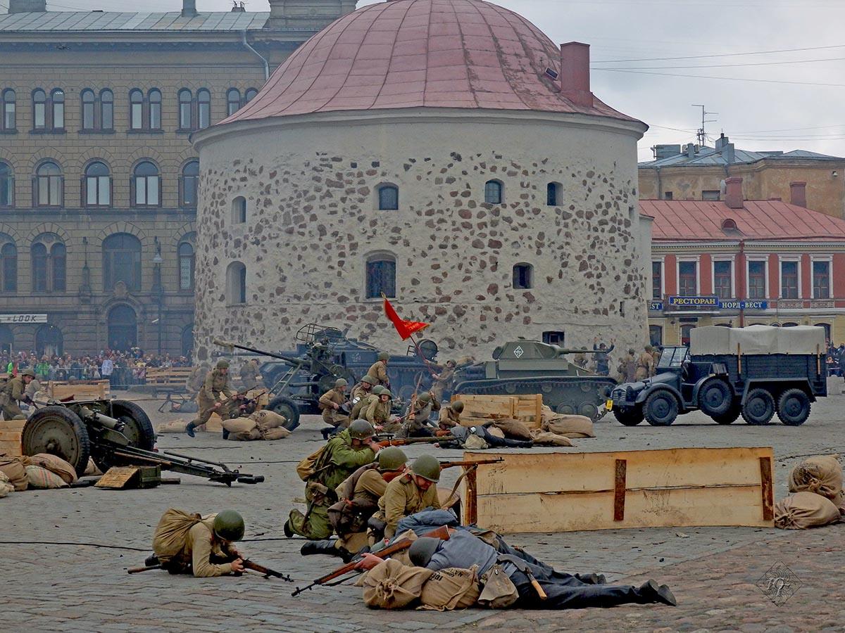 Интересный выборг события. Битва за Выборг 1944. Круглая башня Выборг 1944. Город Выборг война. Выборг 1944 панорама.