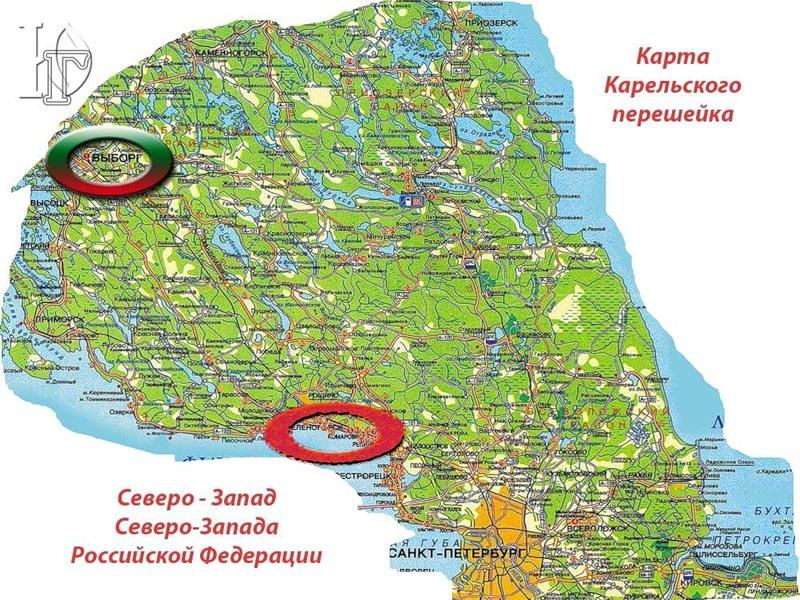 Карта карельского перешейка ленинградской области